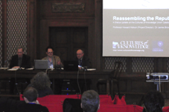 Our panel at the conference, shared with Charles van den Heuvel from CKCC (Huygens Institute).